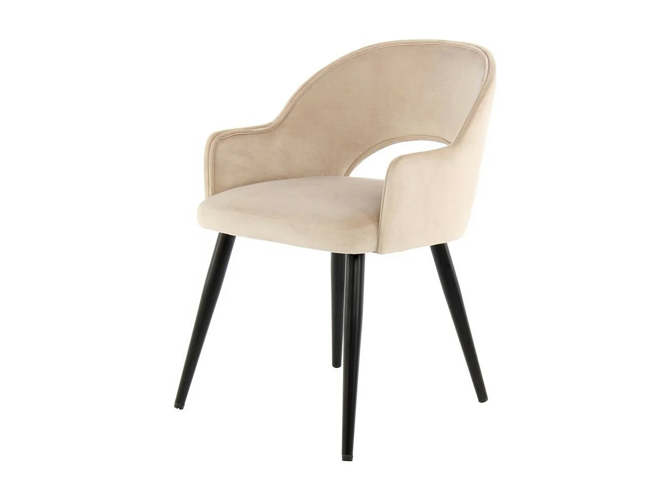 Lot de 2 Chaises en Velours "Joris" 77cm Champagne