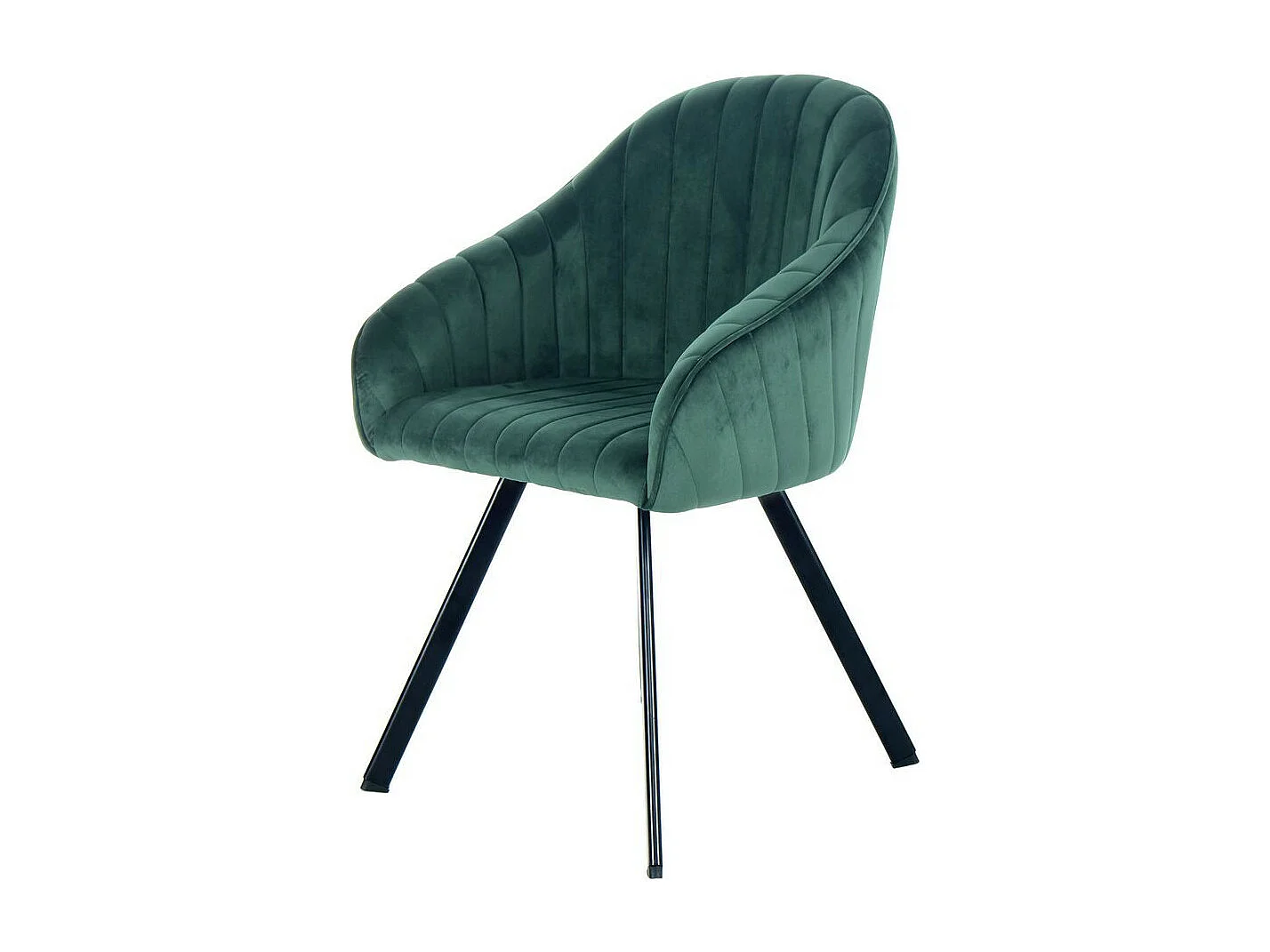 Lot de 2 Chaises en Velours "Jodie" 86cm Vert