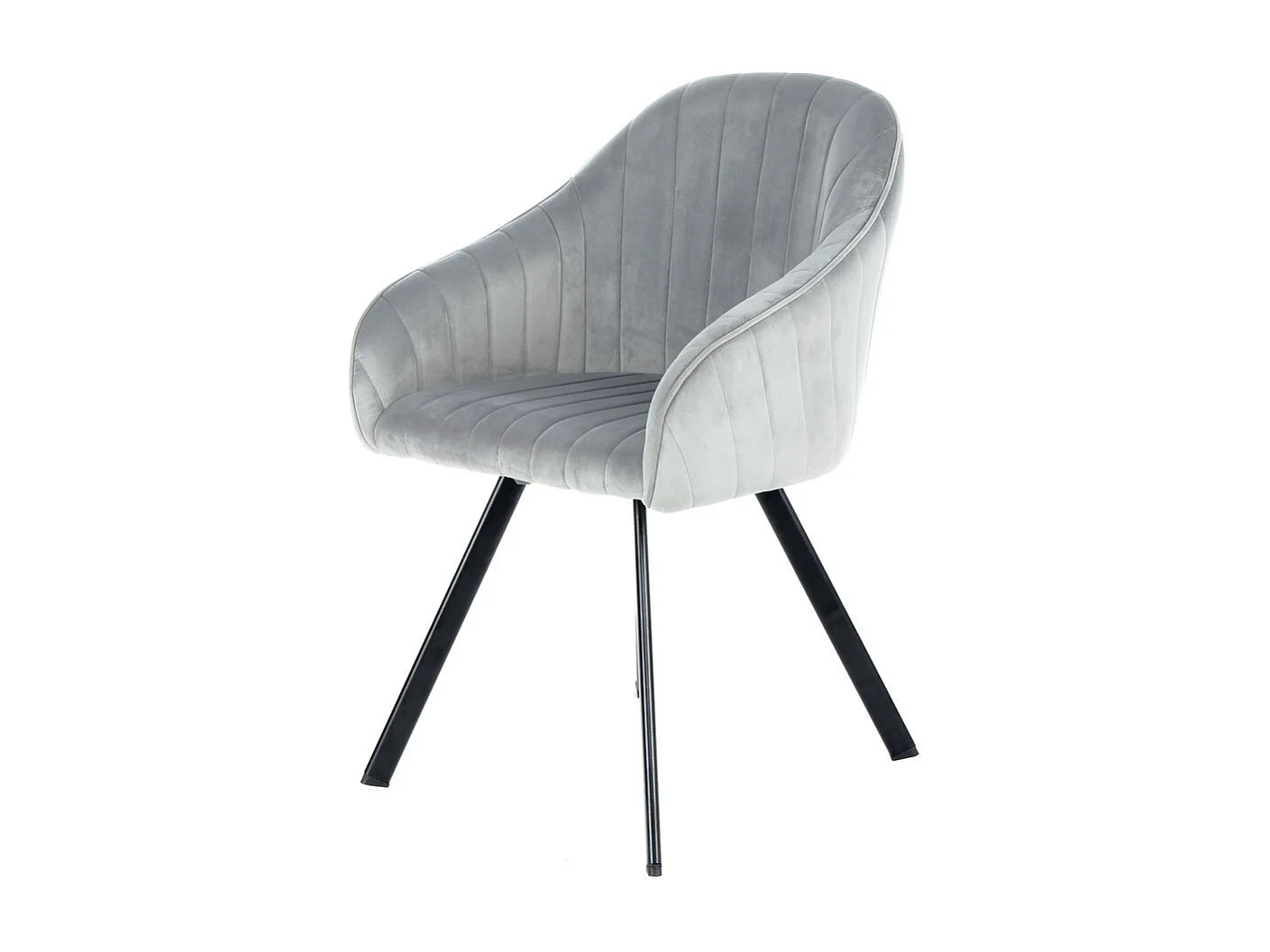 Lot de 2 Chaises en Velours "Jodie" 86cm Argent