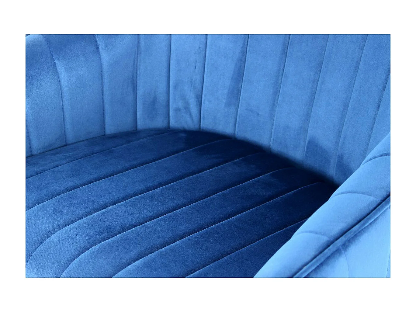 Lot de 2 Chaises en Velours "Jodie" 86cm Bleu