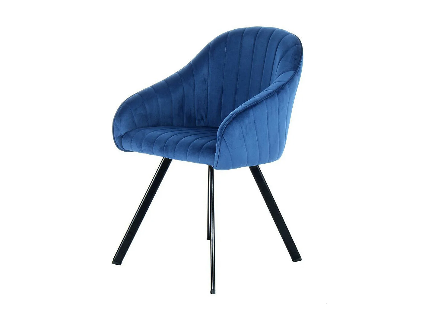 Lot de 2 Chaises en Velours "Jodie" 86cm Bleu