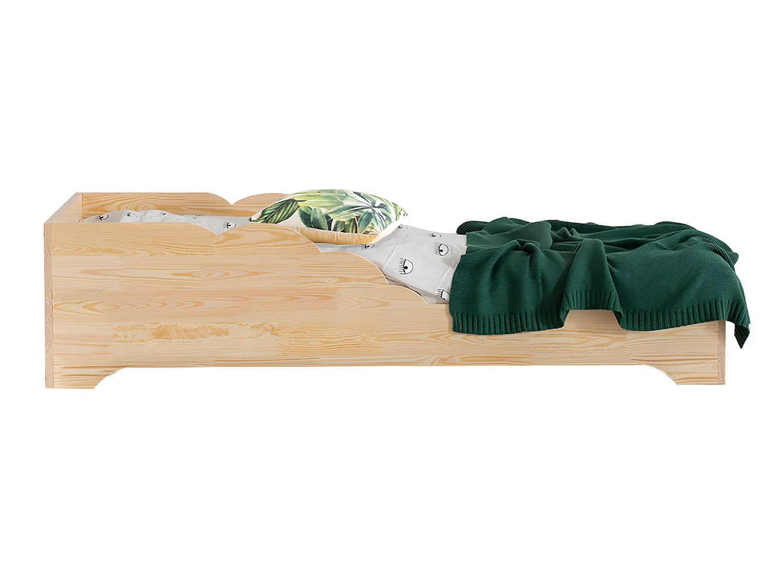 Lit 70x140 sommier inclus Blandine Bois