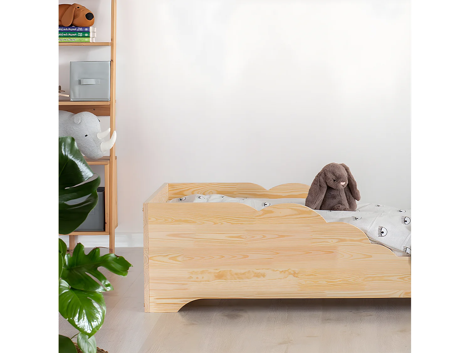 Lit 70x140 sommier inclus Blandine Bois