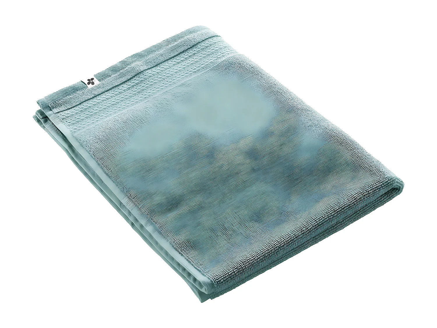 EMMA - Tapis de Bain 50x70cm en Coton Bio Coloris Bleu Glacier