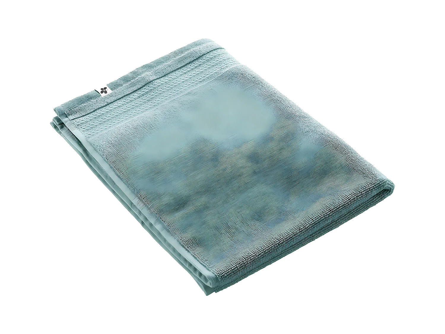 EMMA - Tapis de Bain 50x70cm en Coton Bio Coloris Bleu Glacier