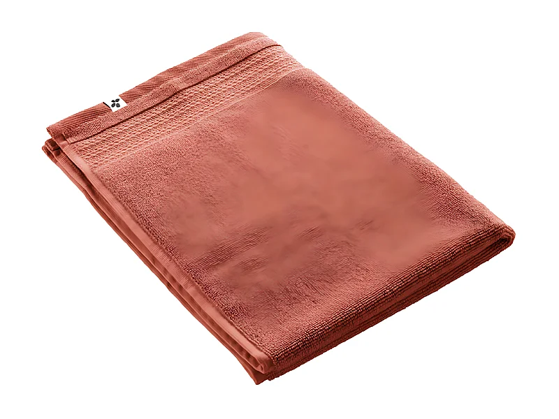 EMMA - Tapis de Bain 50x70cm en Coton Bio Coloris Terracotta