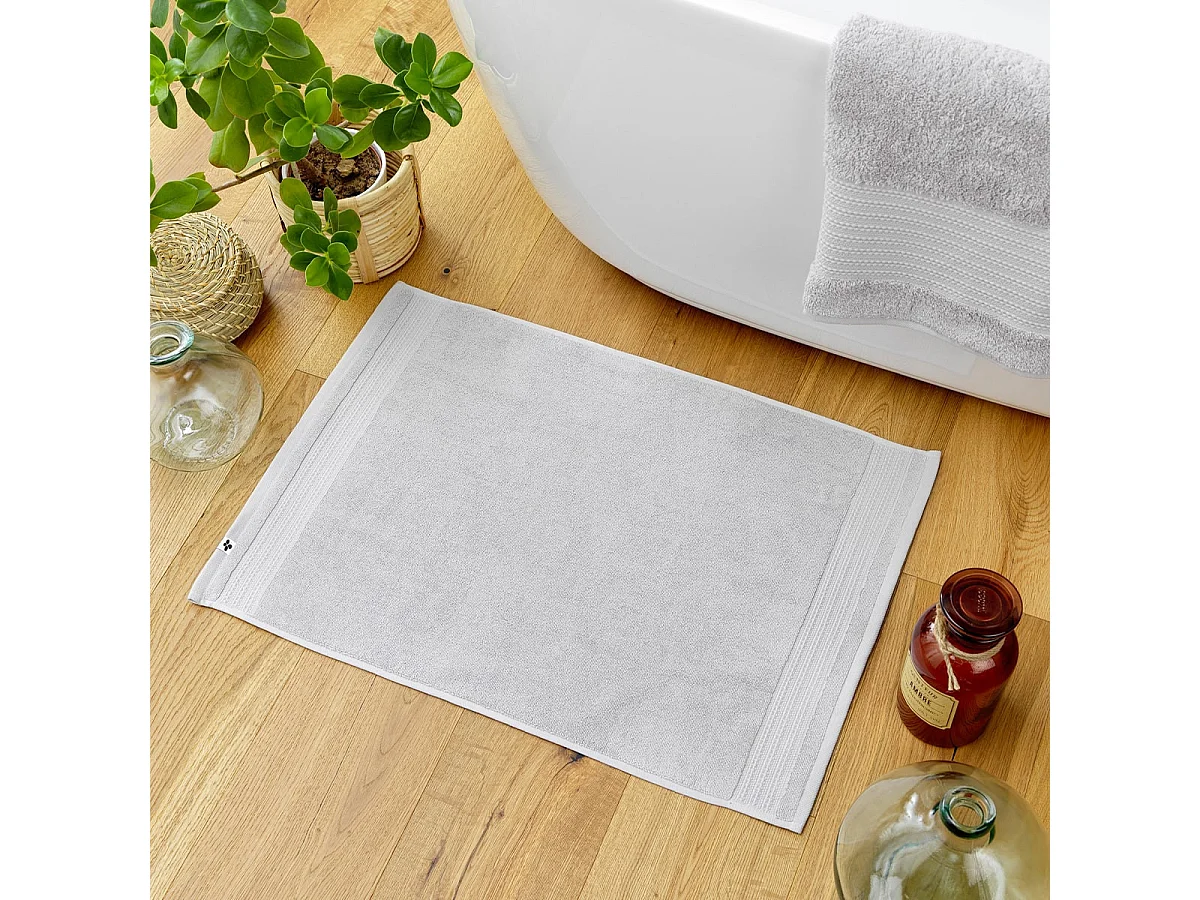 EMMA - Tapis de Bain 50x70cm en Coton Bio Coloris Nuage