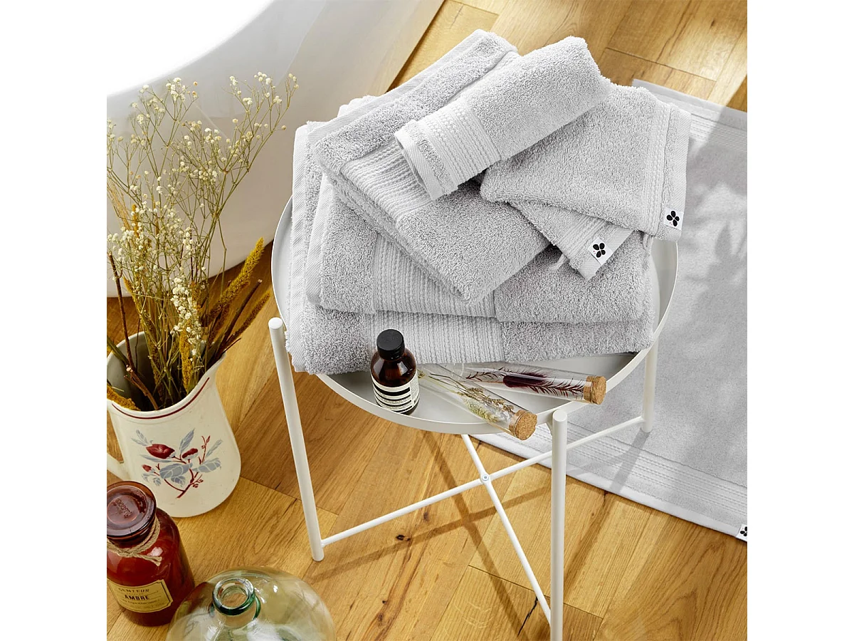 EMMA - Tapis de Bain 50x70cm en Coton Bio Coloris Nuage