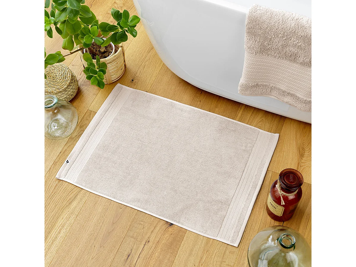 EMMA - Tapis de Bain 50x70cm en Coton Bio Coloris Pampa