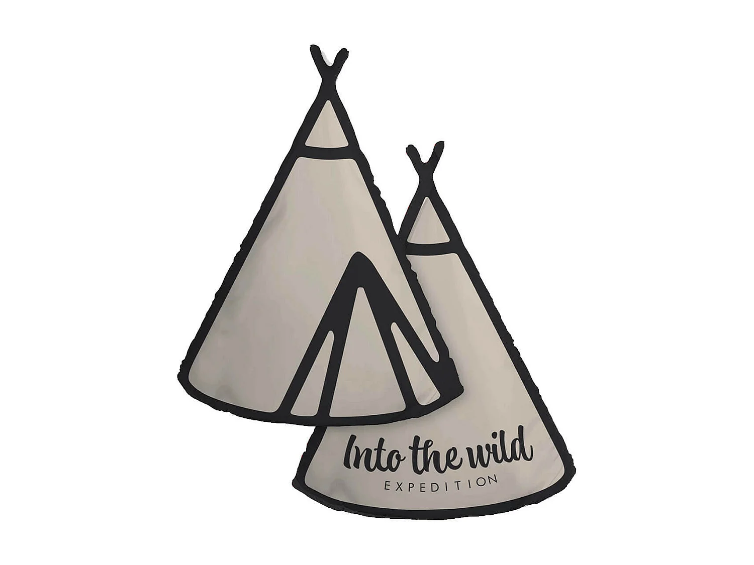 RANDO - Coussin Déhoussable 37,5x50cm Coton Forme Tipi