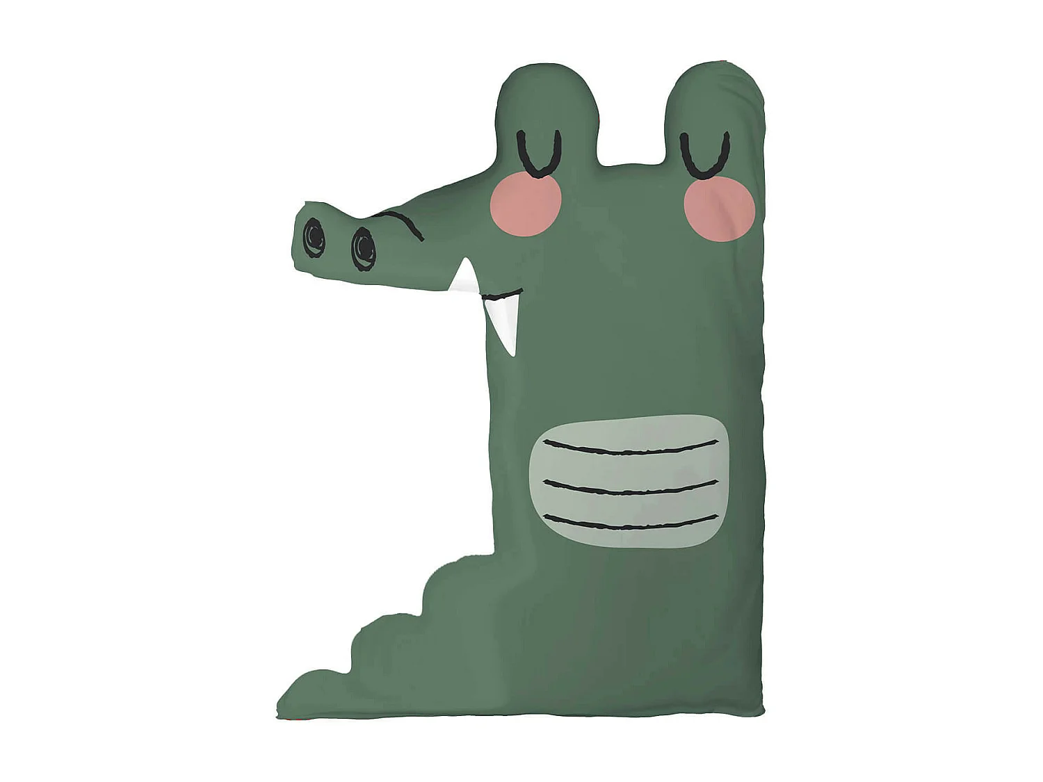 MEIKO - Coussin Décoratif 37,5x50 cm Coton Forme Croco