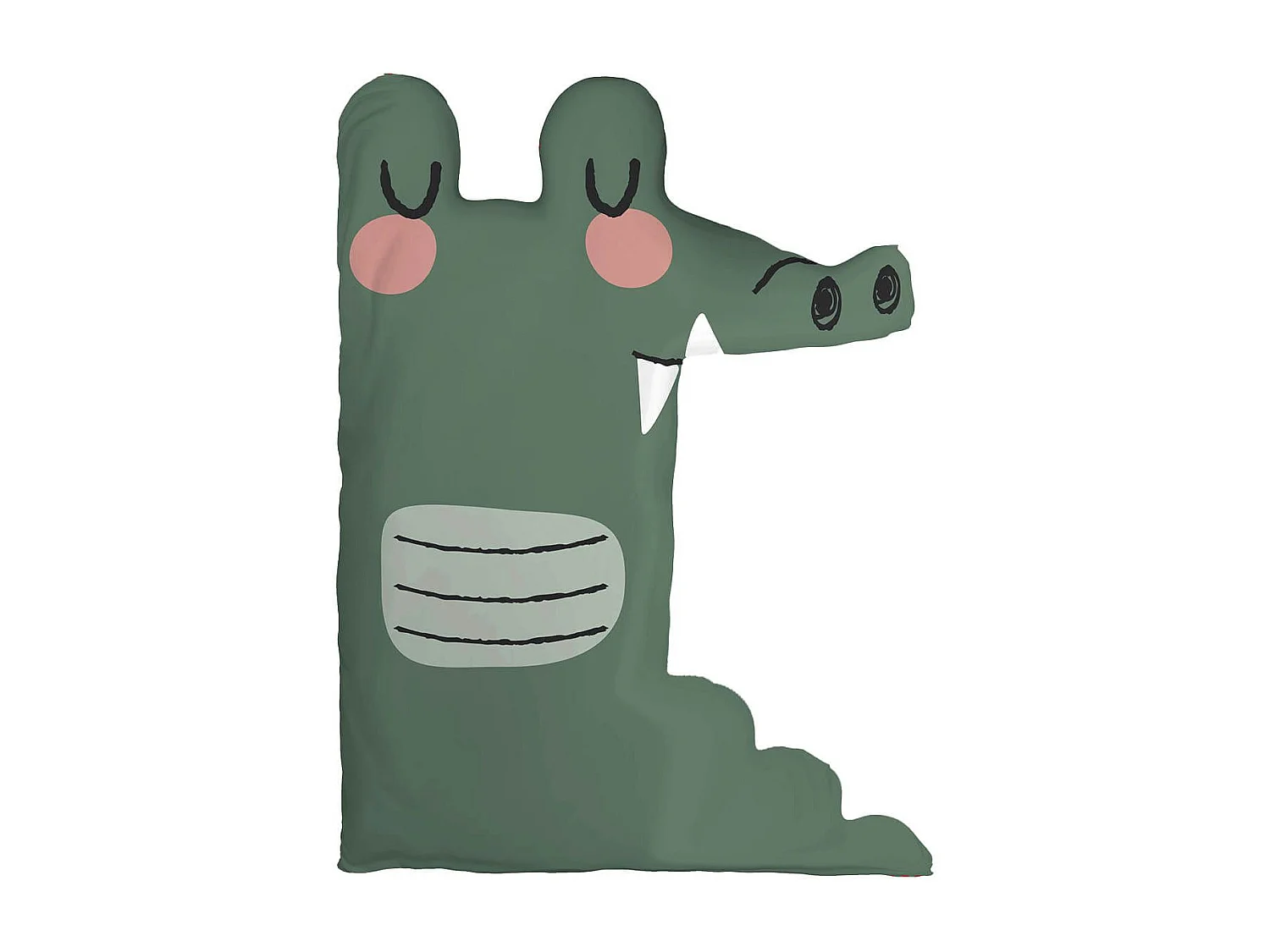 MEIKO - Coussin Décoratif 37,5x50 cm Coton Forme Croco