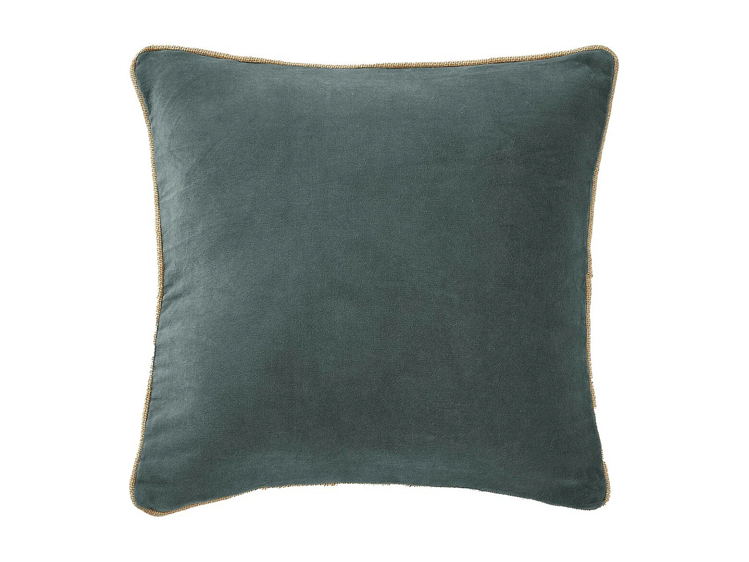 HARRIS - Coussin Déhoussable 45x45cm Velours de Coton Coloris Ardoise