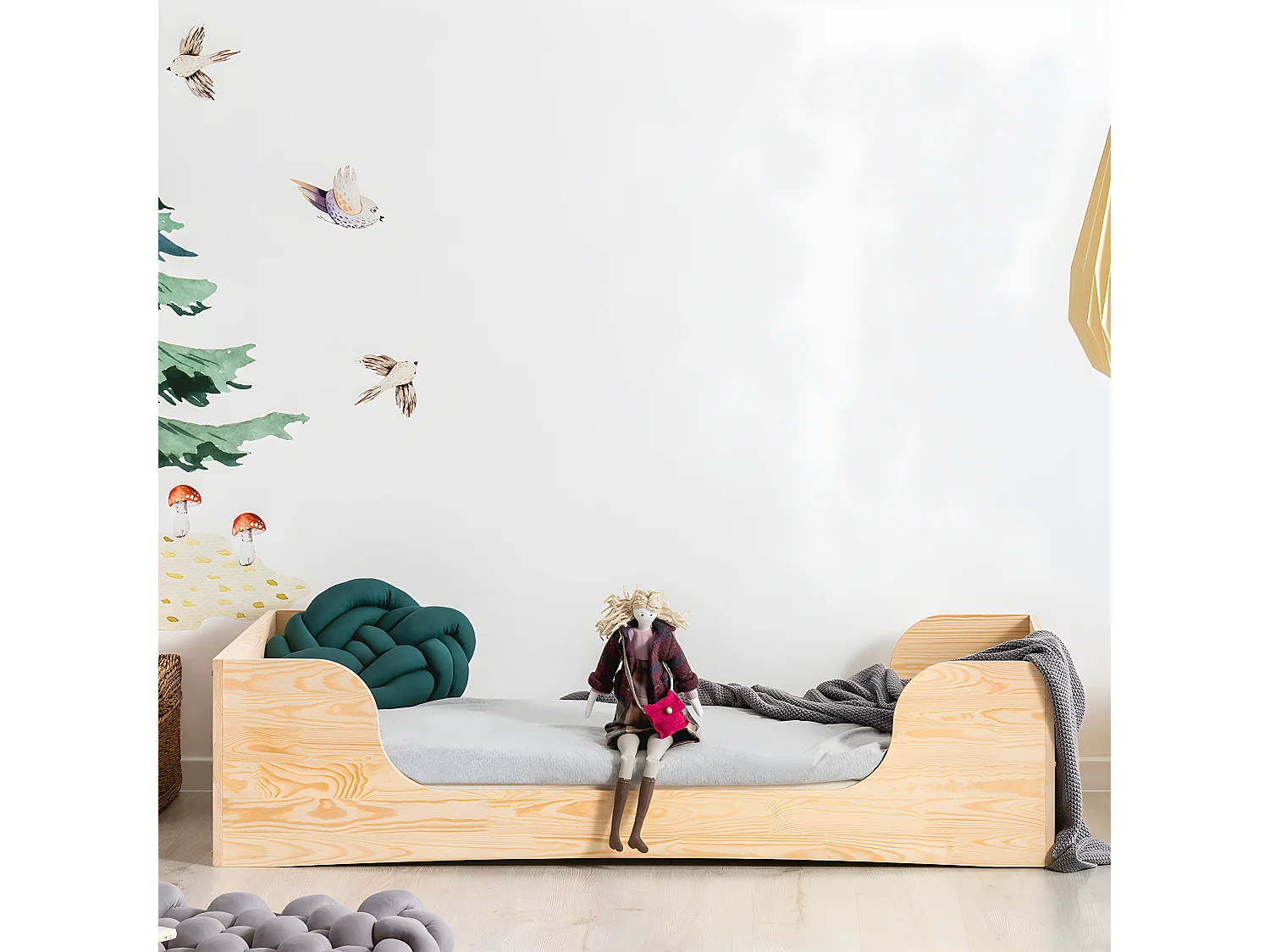 90x190 bed inclusief lattenbodem Noélie Bois