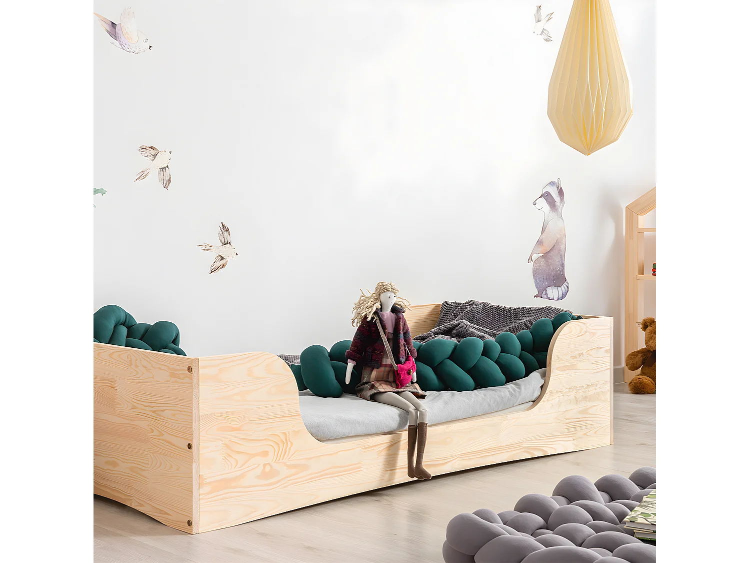 90x190 bed inclusief lattenbodem Noélie Bois