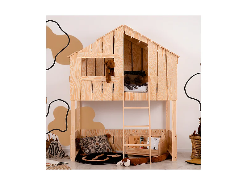 Łóżko piętrowe TED A 90x190 sosna