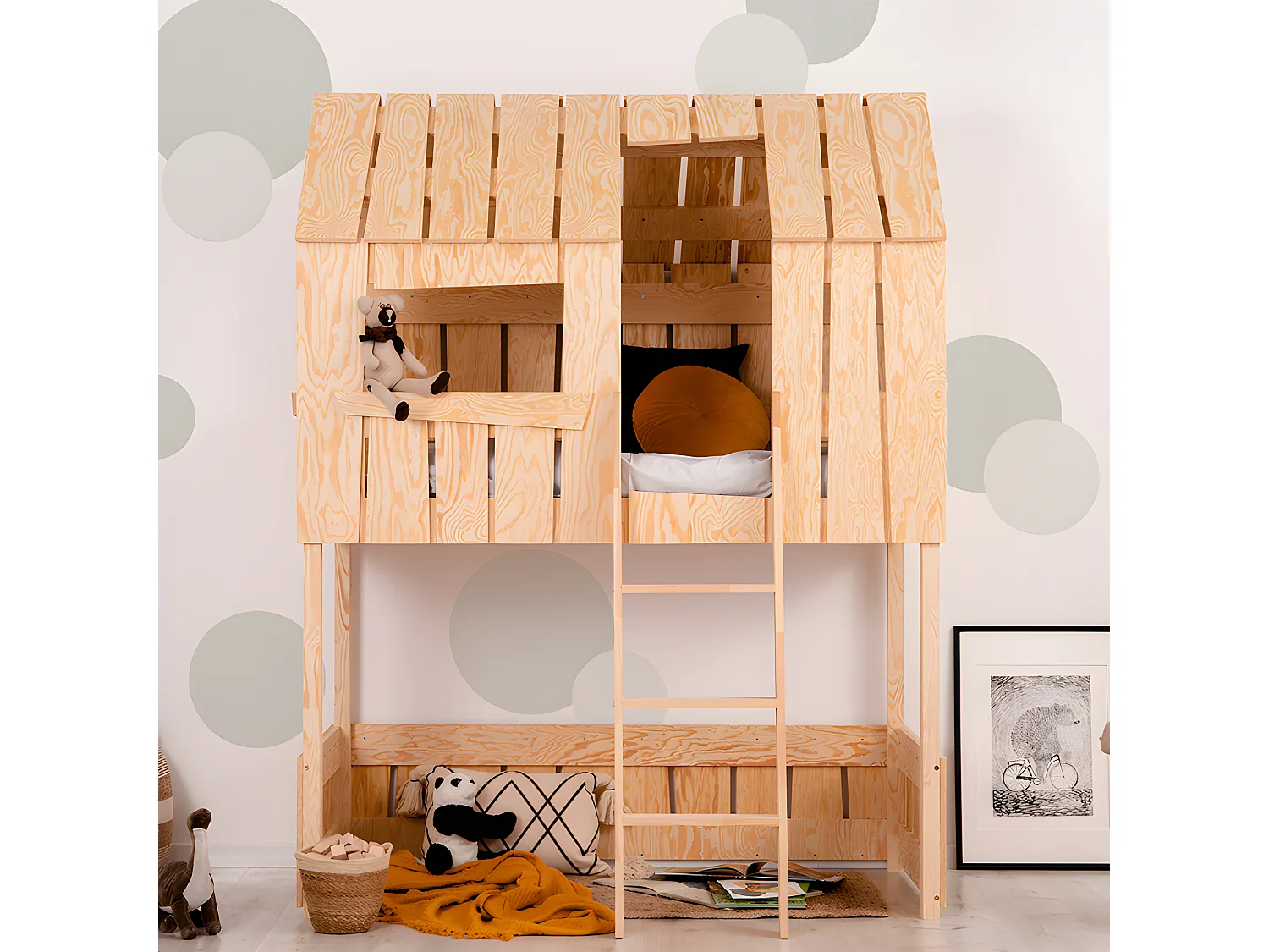 Łóżko piętrowe PAT A 70x140 sosna