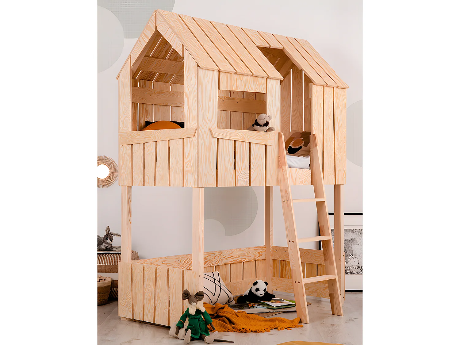 Łóżko piętrowe PAT A 70x140 sosna