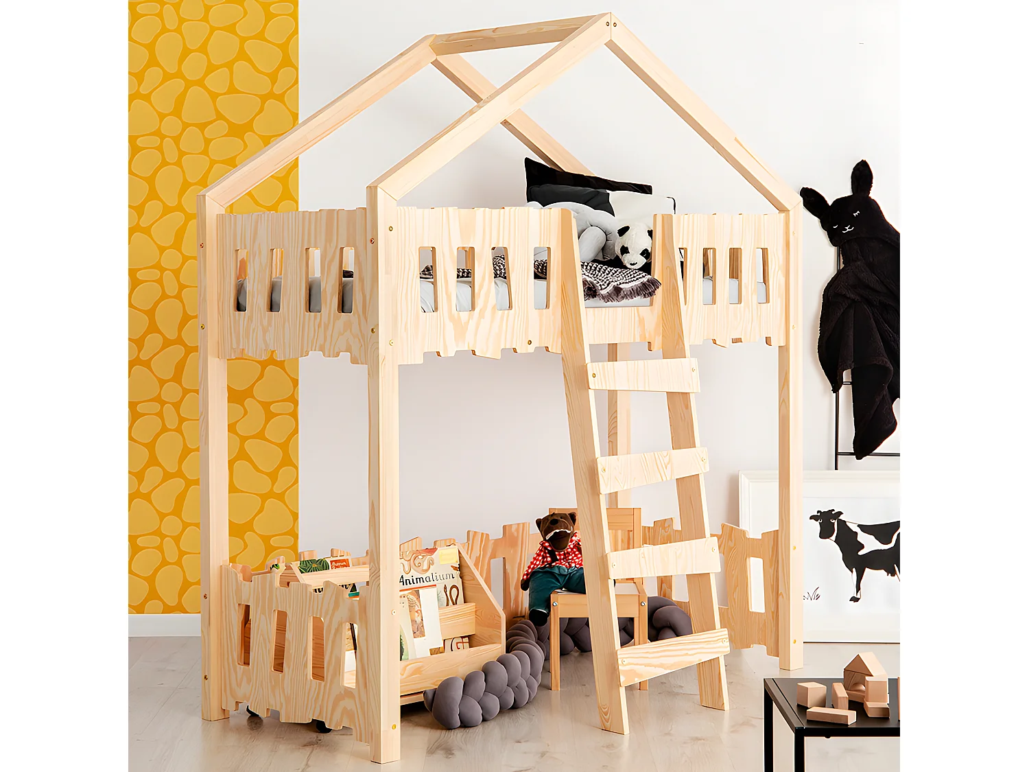 Łóżko piętrowe ZIPPO PA 70x140 sosna