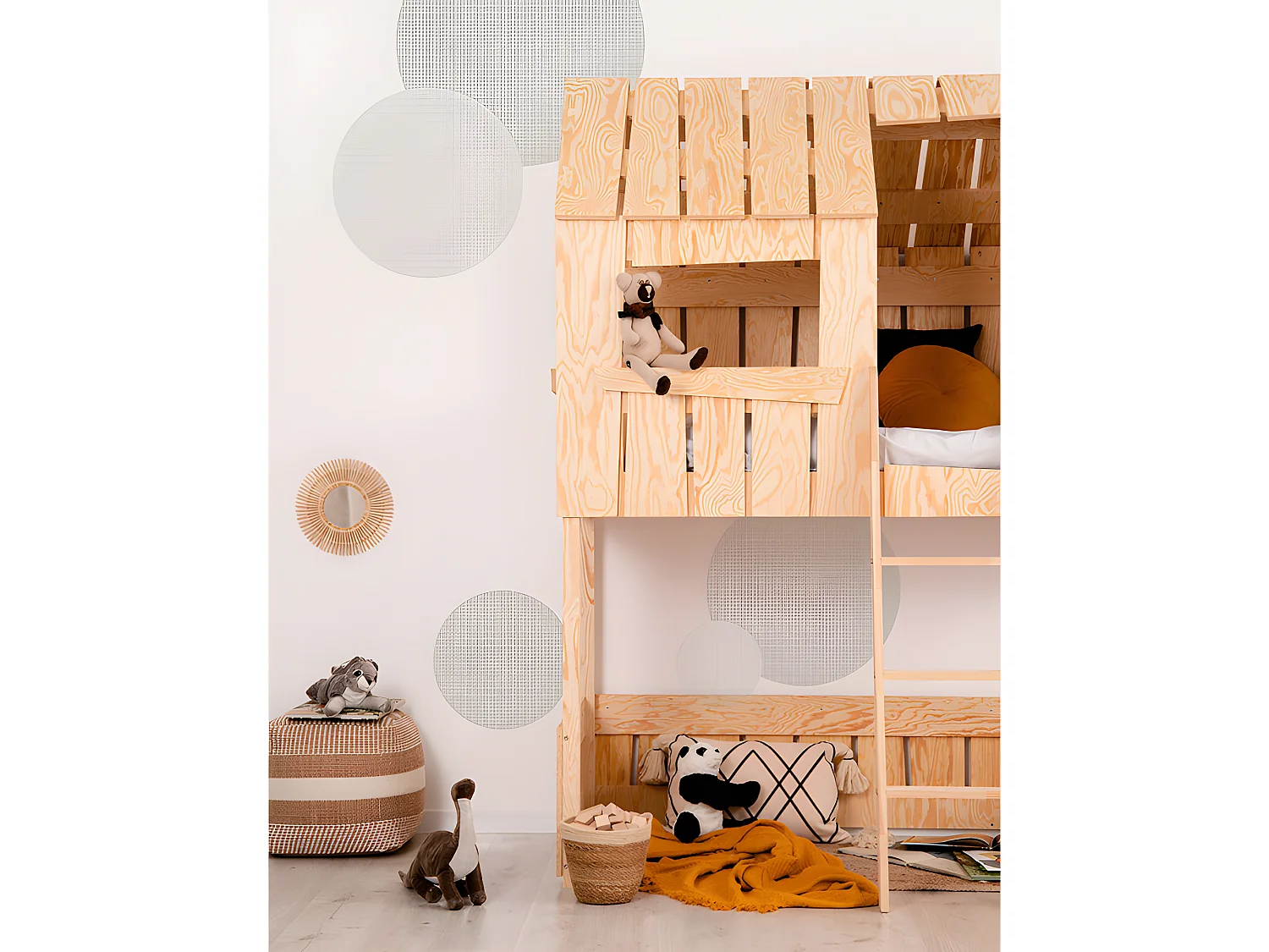 Łóżko piętrowe PAT A 90x190 sosna