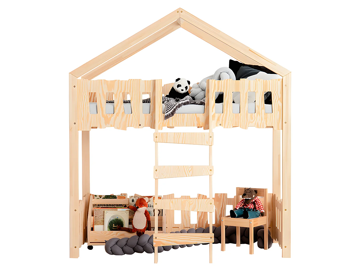 Łóżko piętrowe ZIPPO PA 90x190 sosna