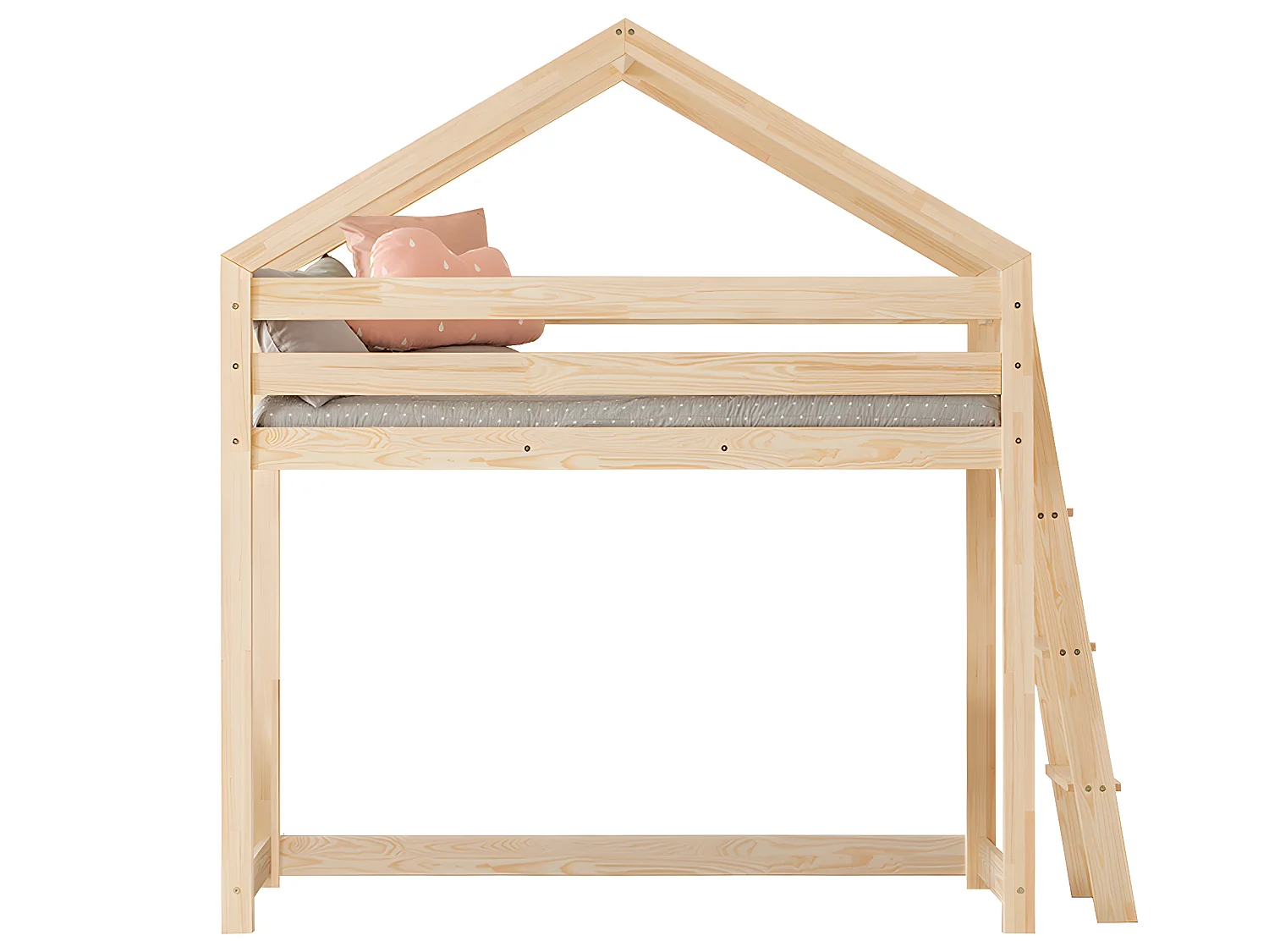 Alix Bois 90x190 halfhoog kajuitbed inclusief lattenbodem