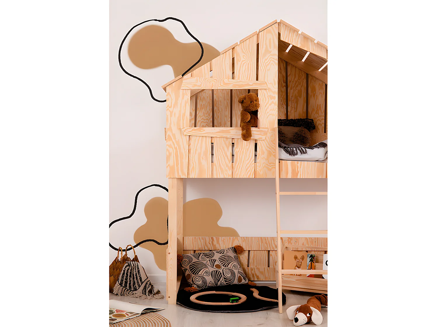 Łóżko piętrowe TED A 90x200 sosna