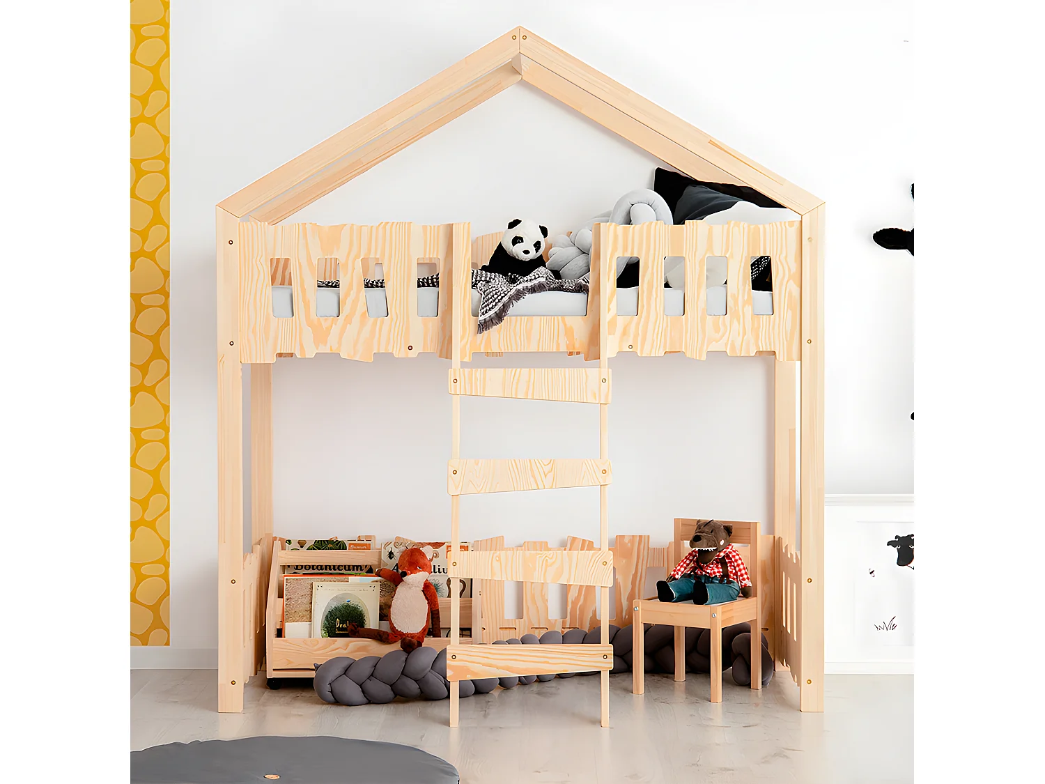 Łóżko piętrowe ZIPPO PA 90x200 sosna