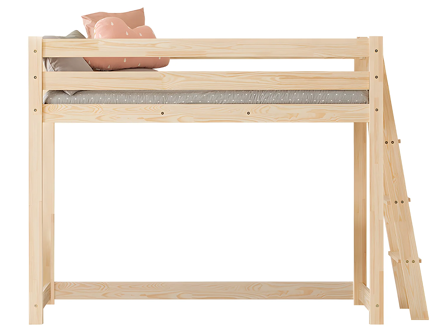 Halfhoogslaper 90x190 inclusief lattenbodem Mark Bois