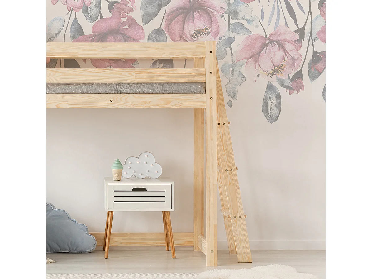 Cama de media altura 90x190 con somier Mark Madera
