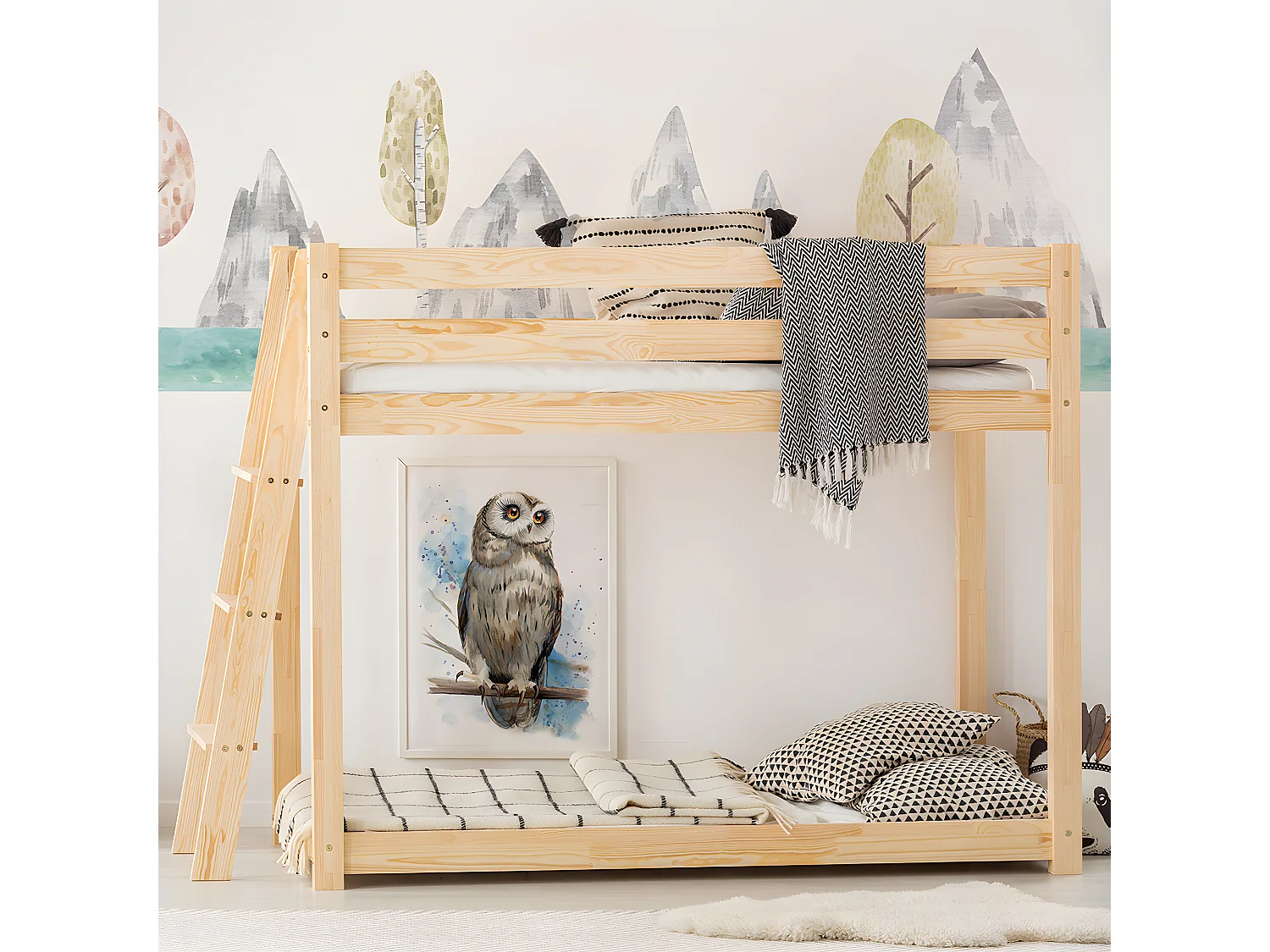 Stapelbed 90x190 inclusief lattenbodem Owen Bois