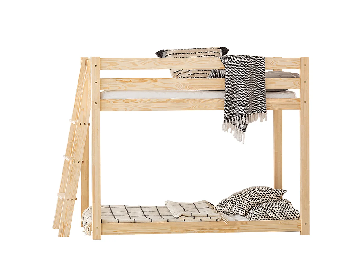 Lit superposé 90x190 sommier inclus Owen Bois