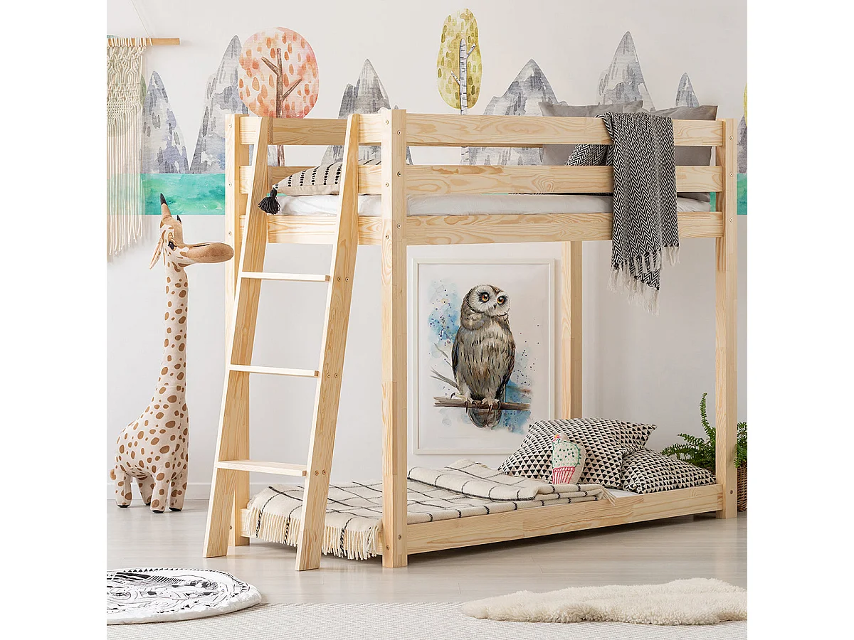 Lit superposé 90x190 sommier inclus Owen Bois