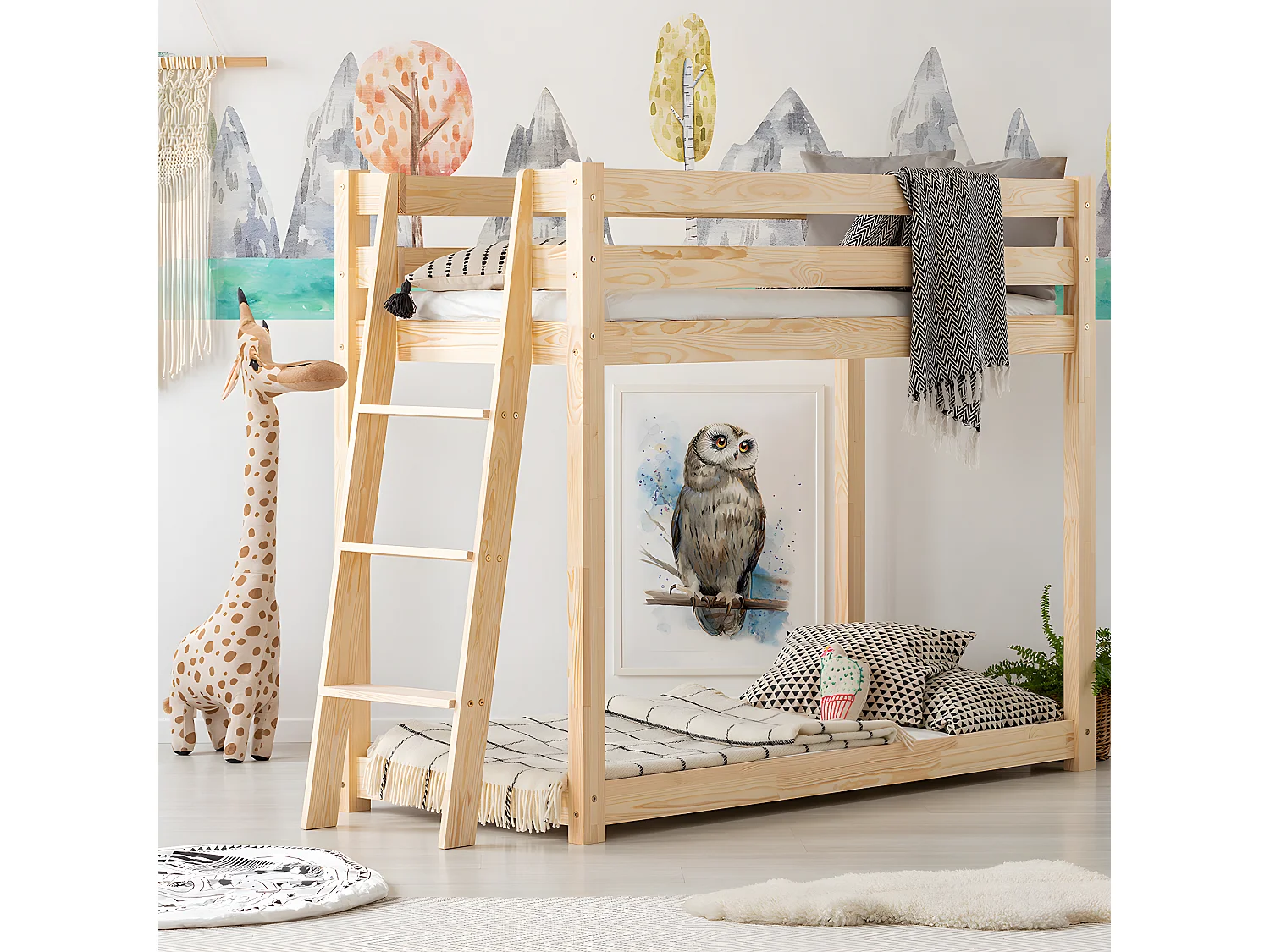 Letto a castello 90x200 compresa la base Owen Bois