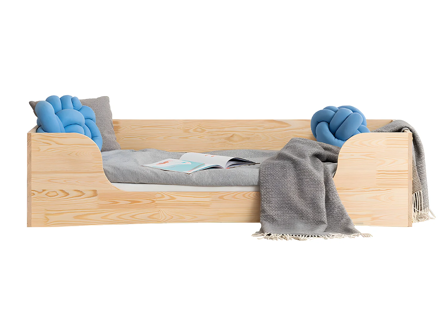 Cama Irina Wood 90x200 com estrado de ripas