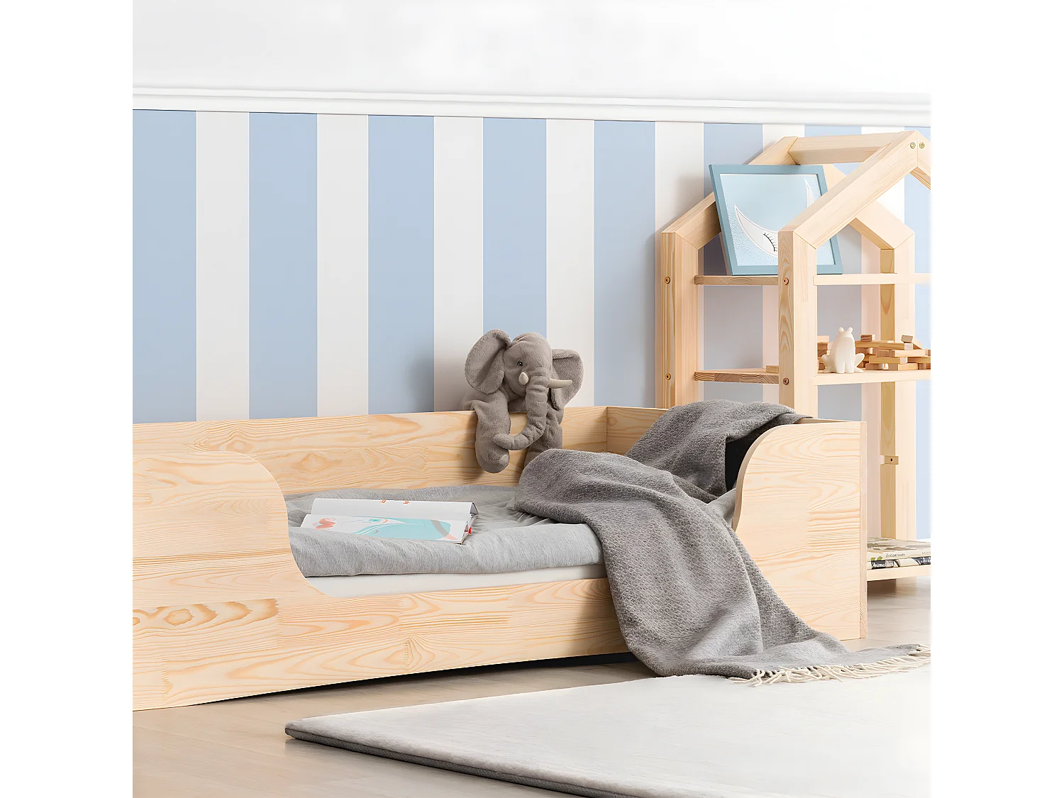 Cama 90x200 con somier Irina Madera