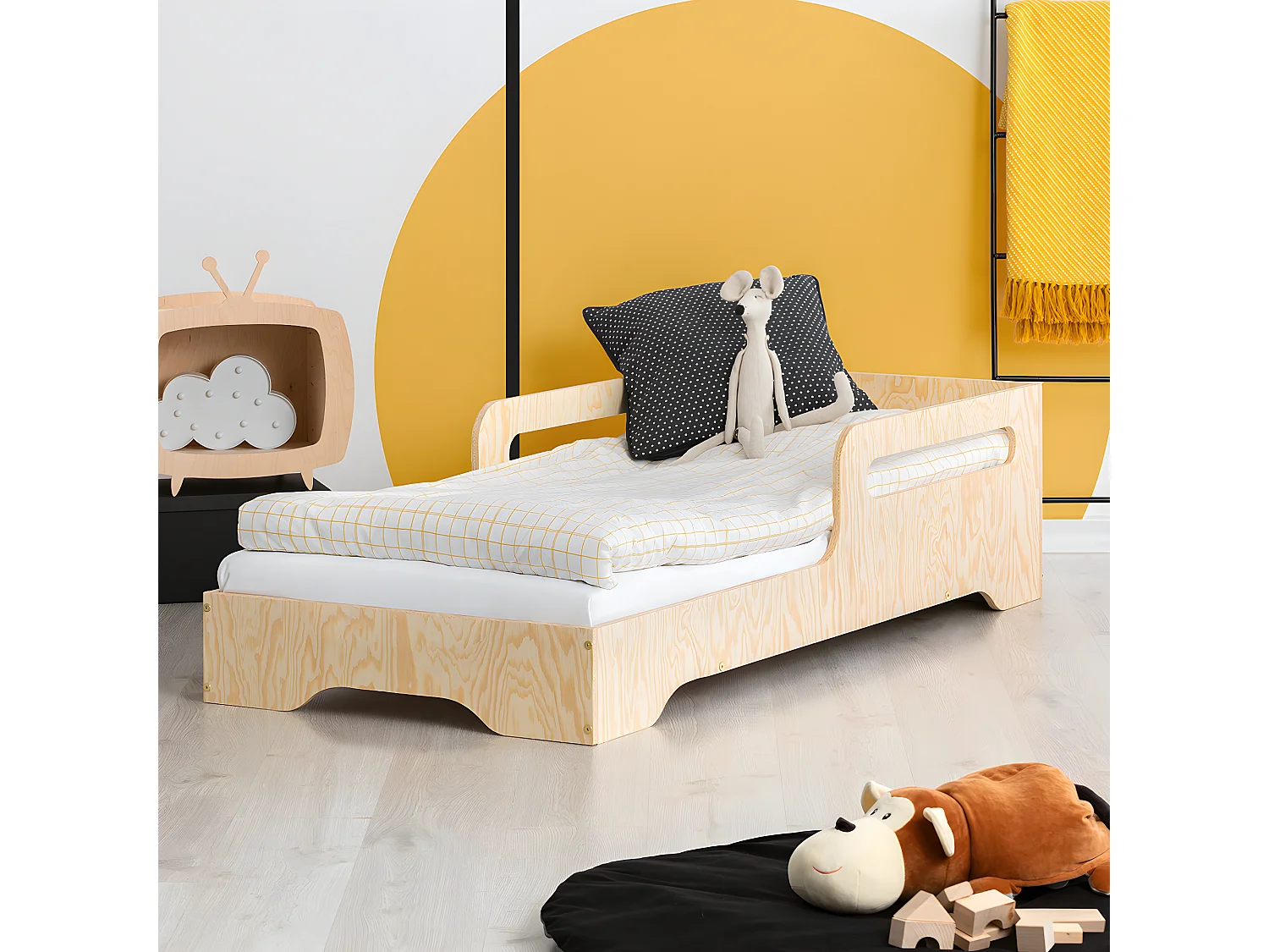 90x200 bed inclusief lattenbodem Amber Hout