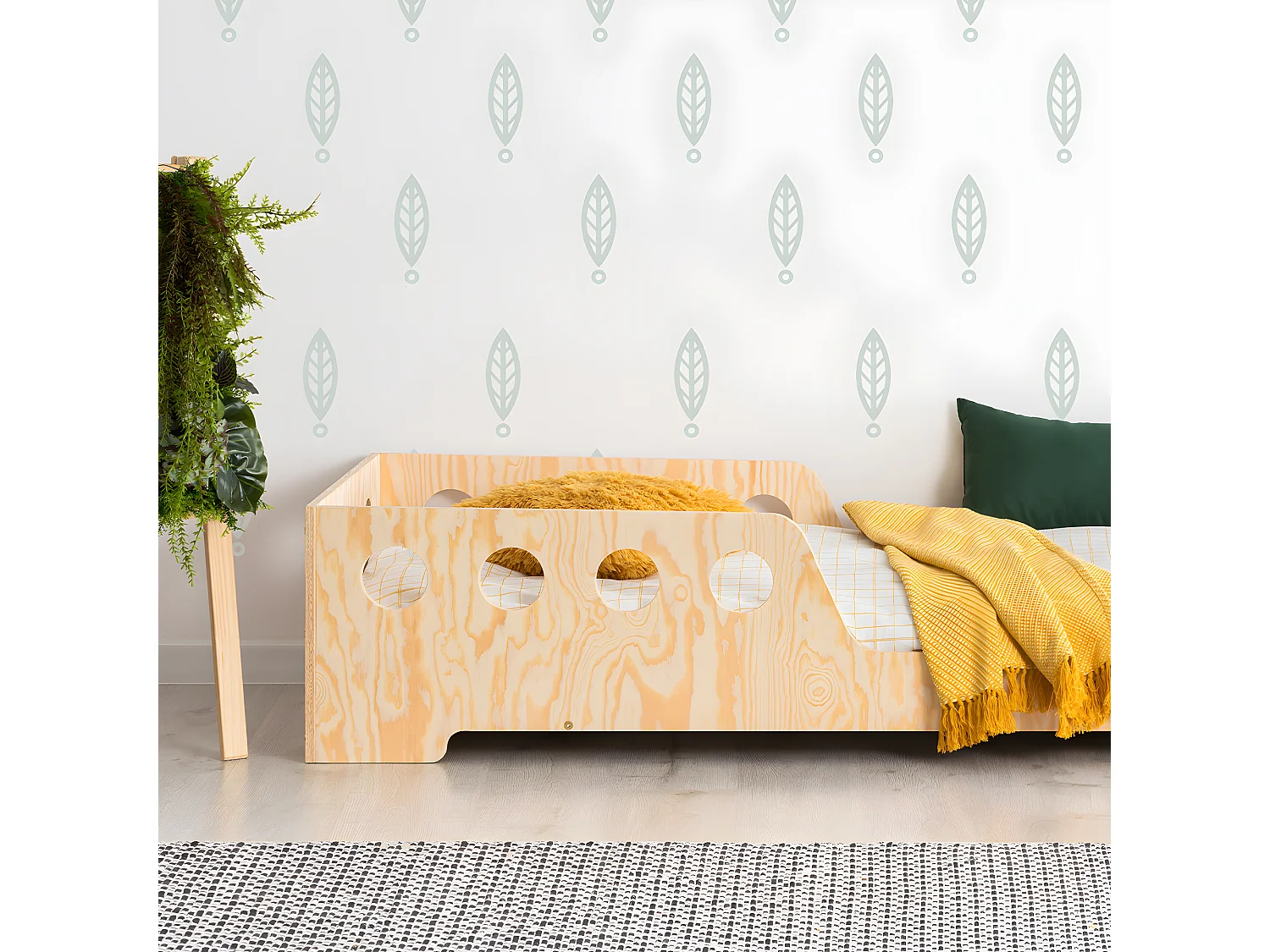 Lit 90x190 sommier inclus Adrien Bois