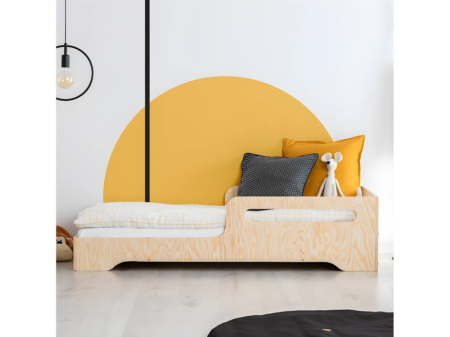 Bed 90x190 inclusief lattenbodem Amber Hout