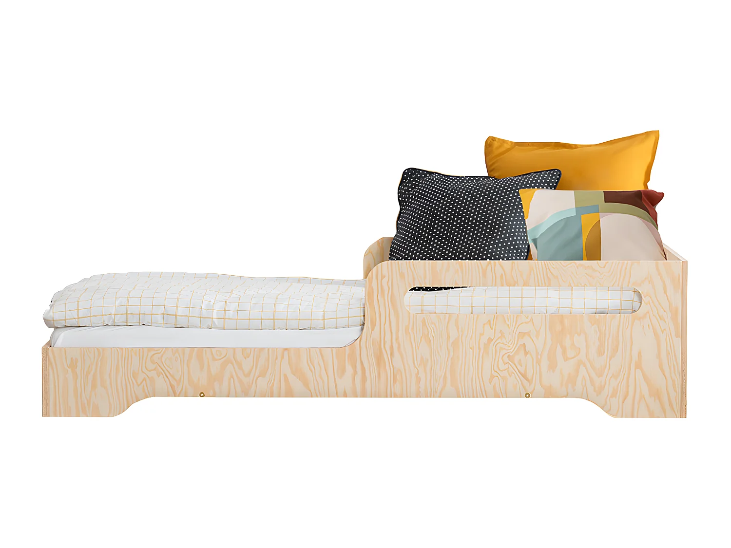 Bed 90x190 inclusief lattenbodem Amber Hout