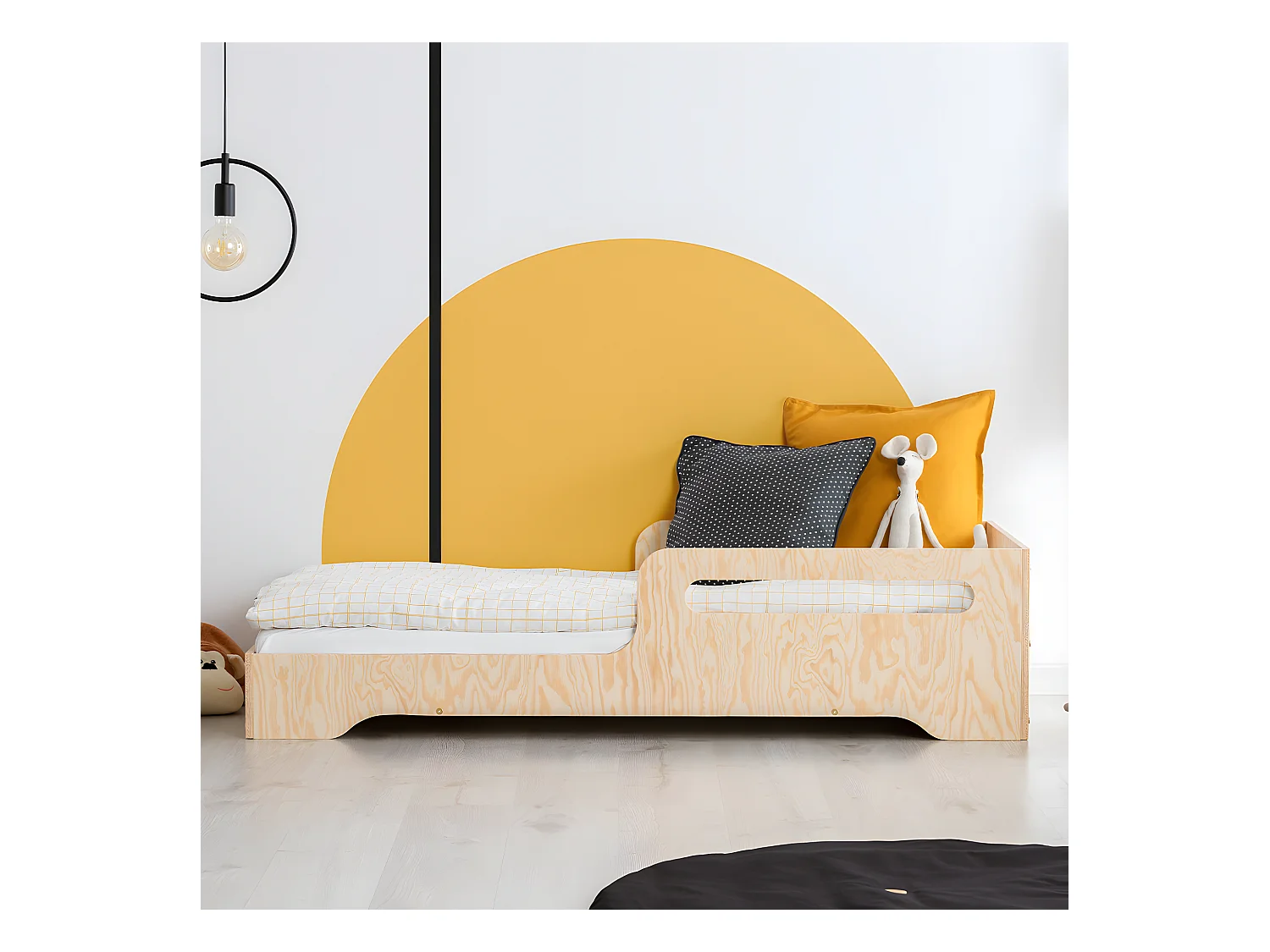 Lit 90x190 sommier inclus Ambre Bois