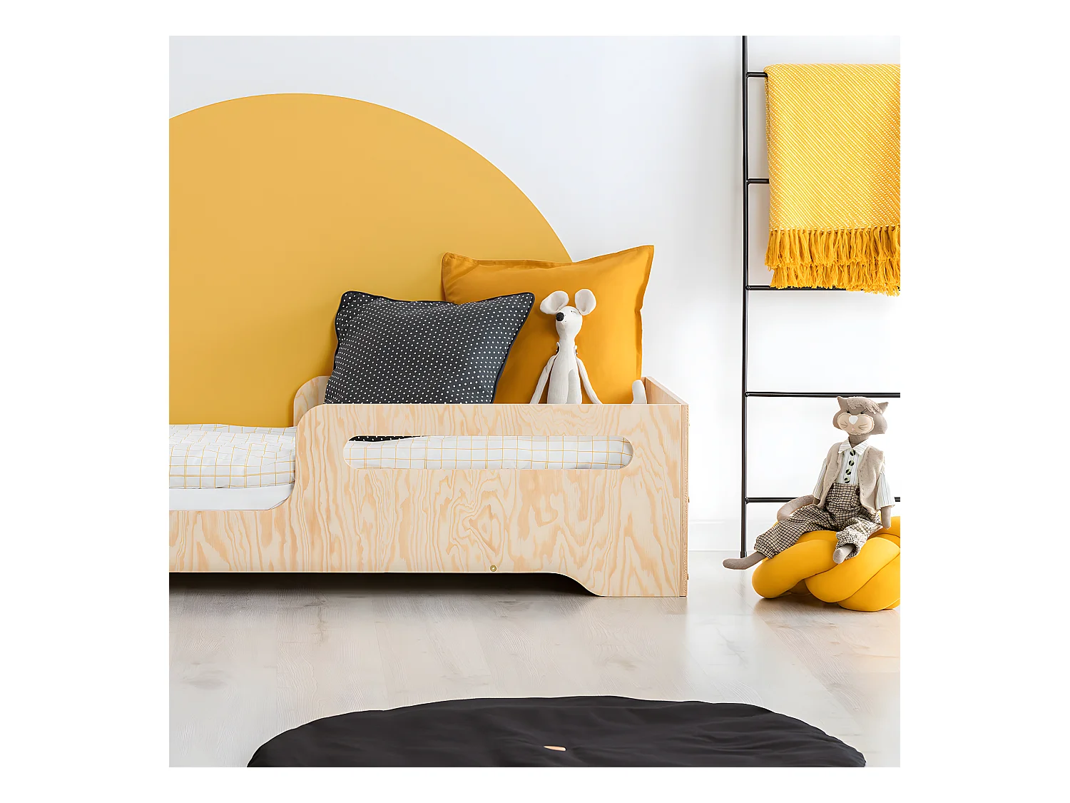 Lit 90x190 sommier inclus Ambre Bois