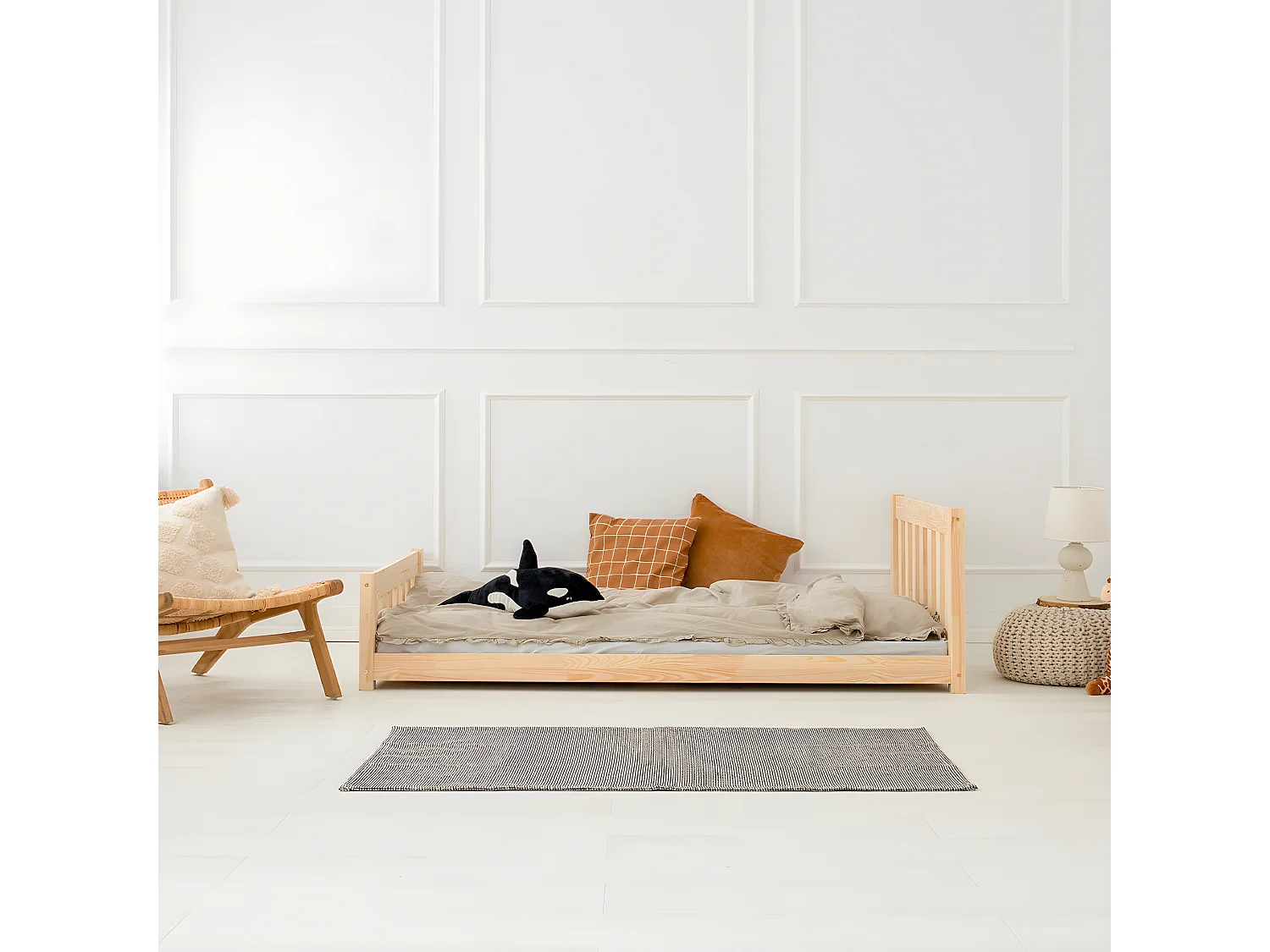 Lit 90x190 sommier inclus Adeline Bois