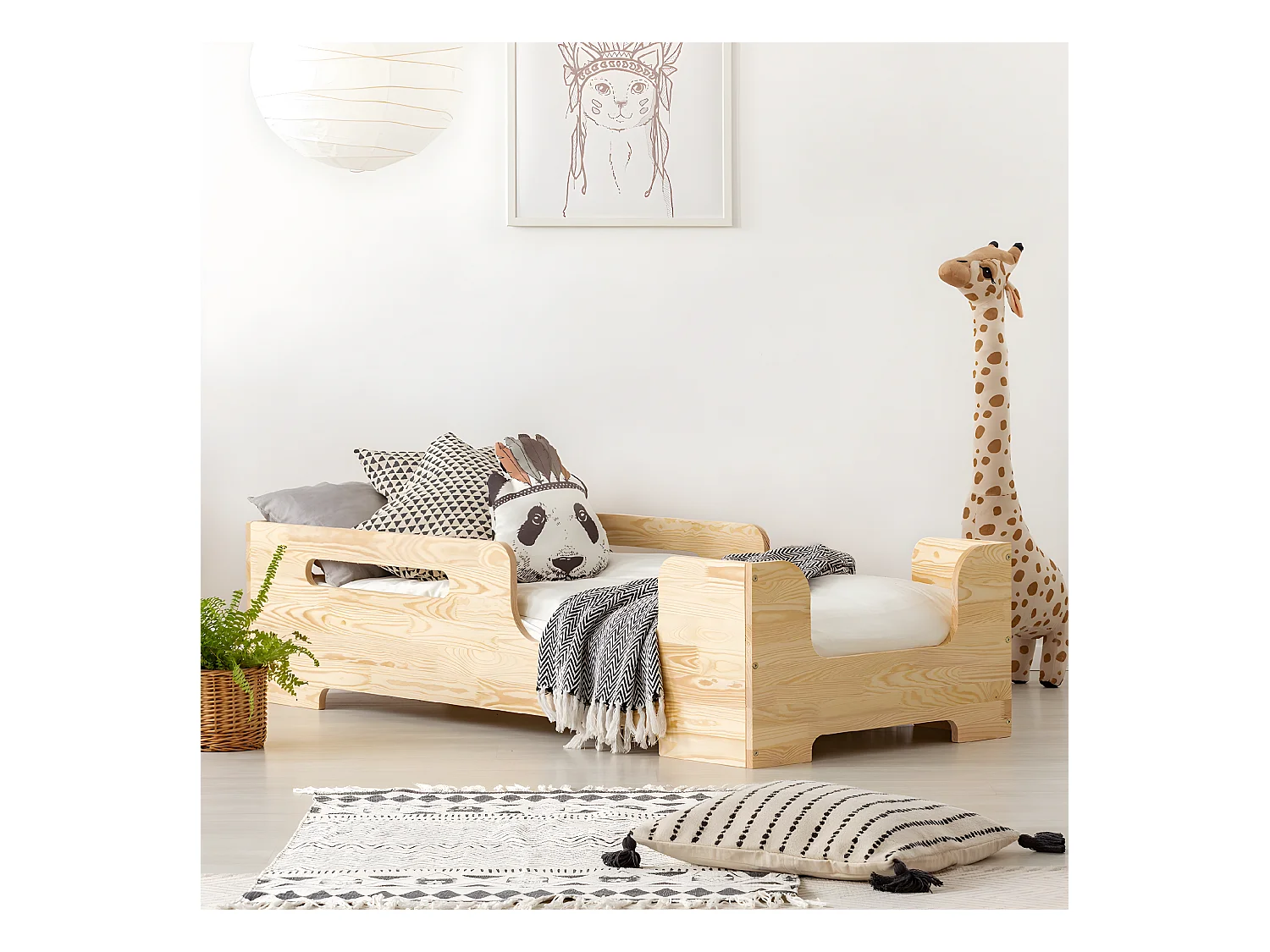 Lit 90x190 sommier inclus Lilian Bois