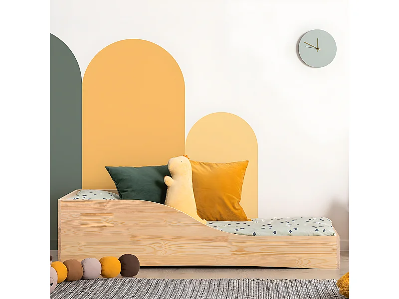 Letto 90x200 con rete a doghe Ludmilla Wood