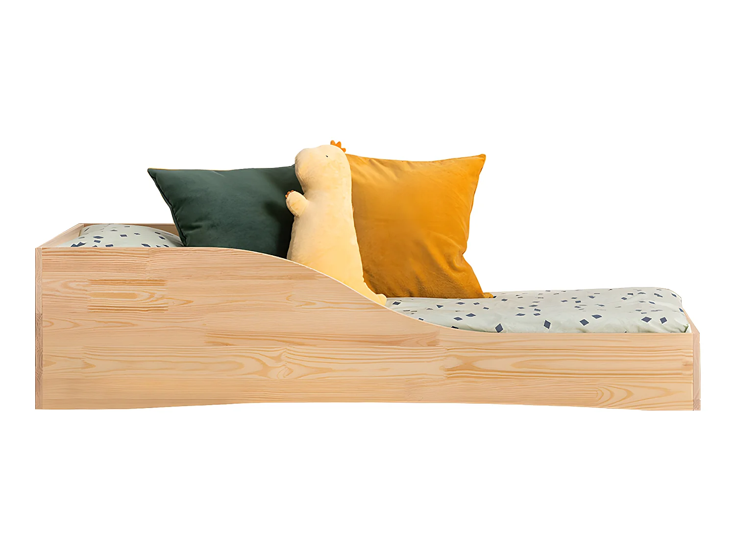 Letto 90x200 con rete a doghe Ludmilla Wood