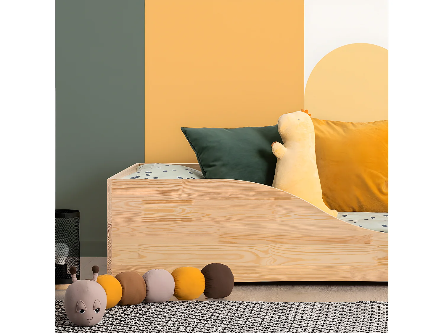 Letto 90x200 con rete a doghe Ludmilla Wood