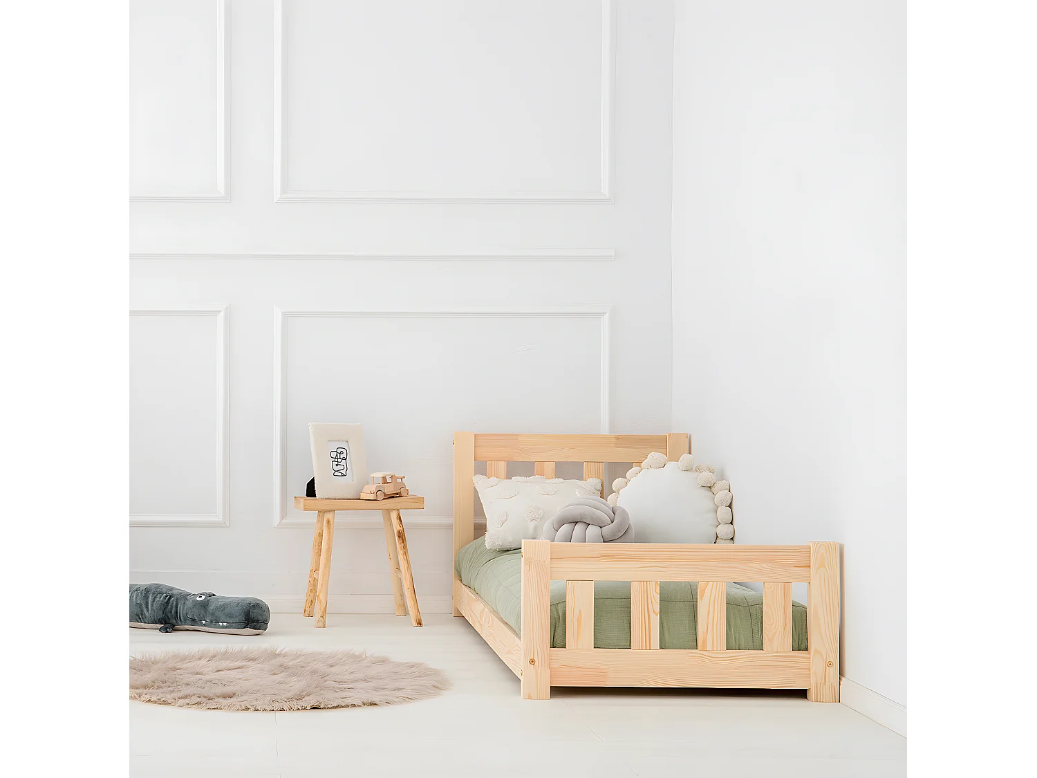 Lit 70x140 sommier inclus Adeline Bois