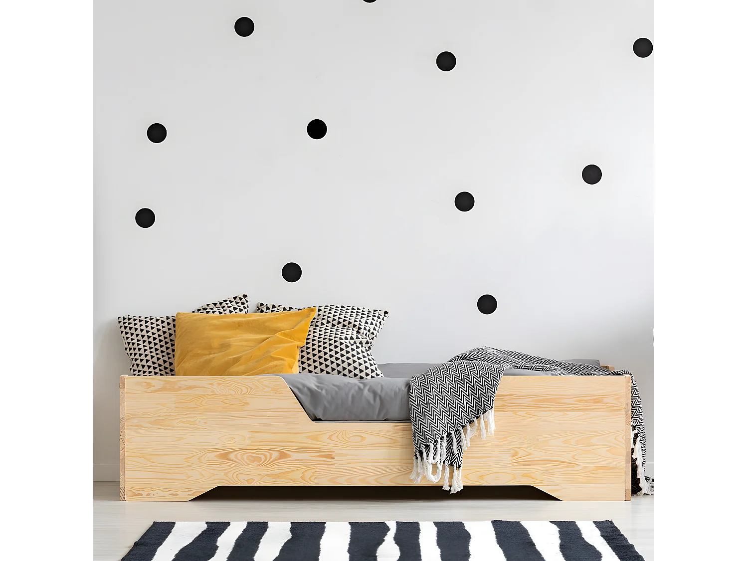 Letto Maxine Bois 90x190 con rete a doghe