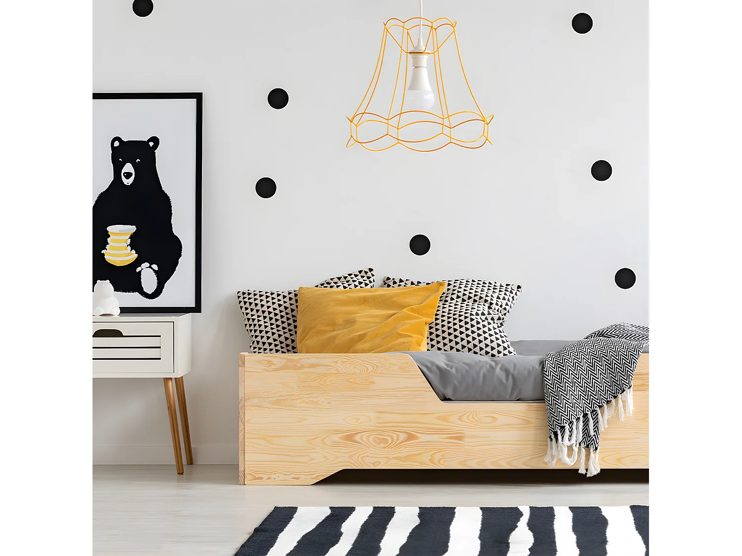 Letto Maxine Bois 90x190 con rete a doghe